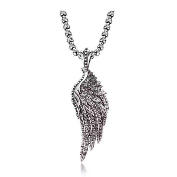 Timeless Feather | 925 Sterling Silver Vintage Plume Pendant